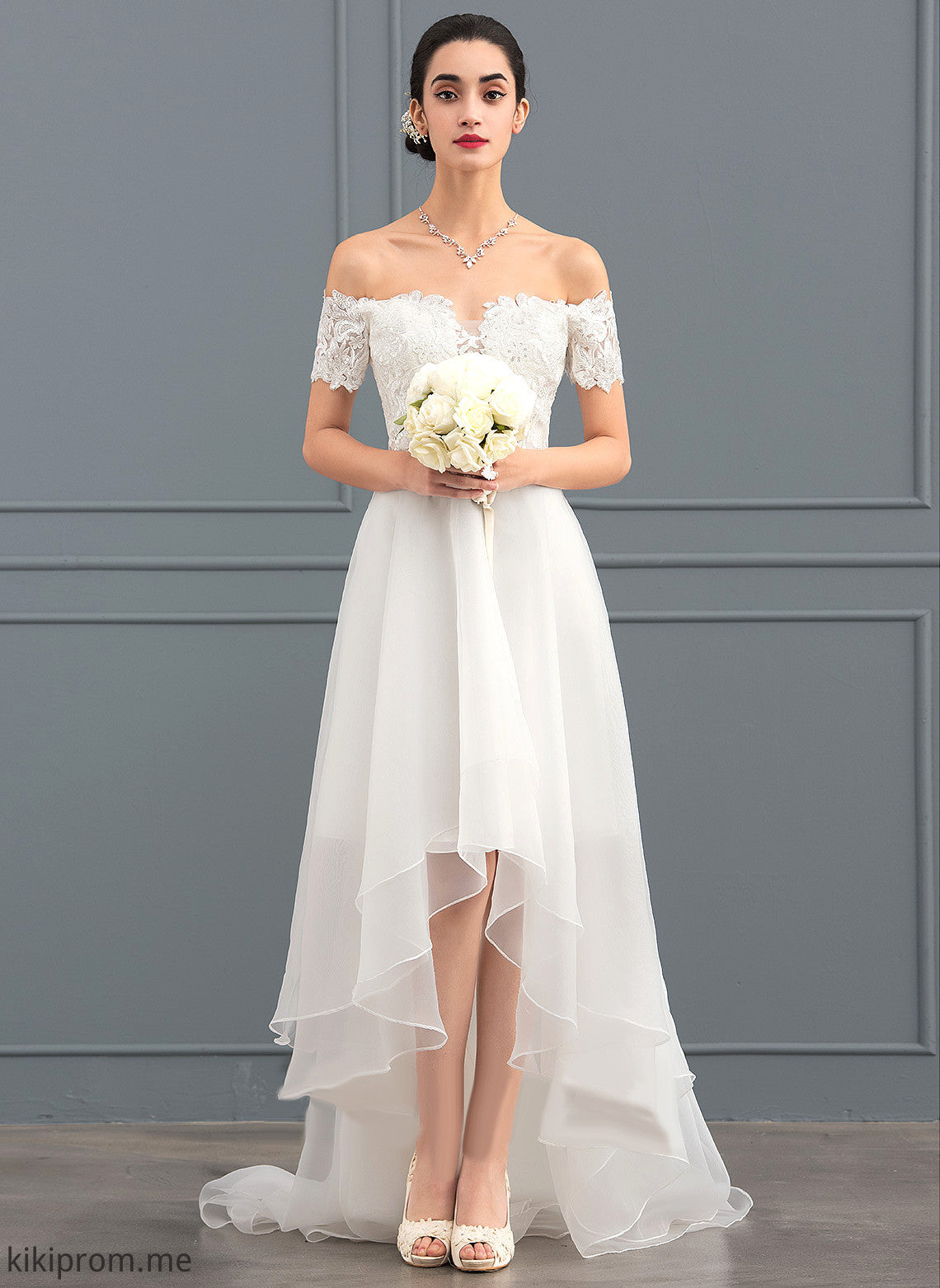 A-Line Organza Sofia Dress Sequins Lace Wedding Asymmetrical With Wedding Dresses