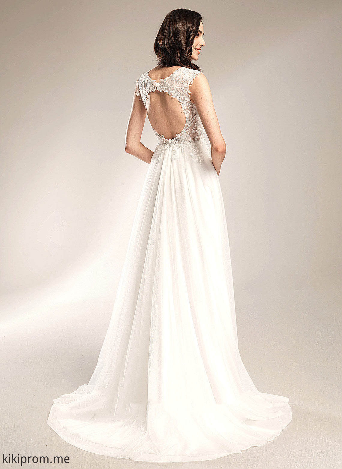 Dress A-Line V-neck With Wedding Dresses Lace Sequins Hedda Court Train Wedding Tulle