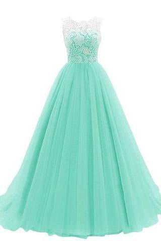 Women's Ruched Sleeveless Lace Long Prom Dresses Prom Gown Prom Dresses