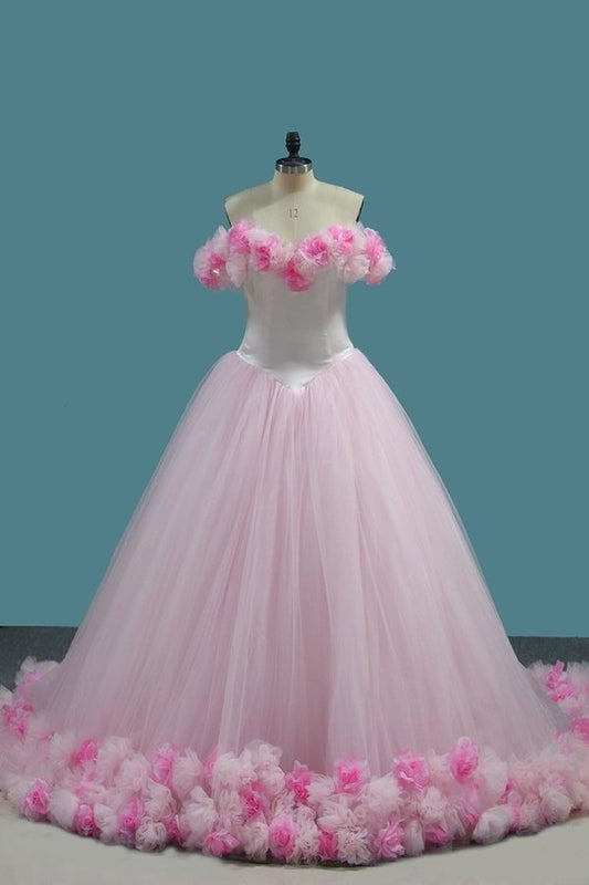 2024 Tulle Ball Gown Off The Shoulder Quinceanera Dresses PY26PJA8