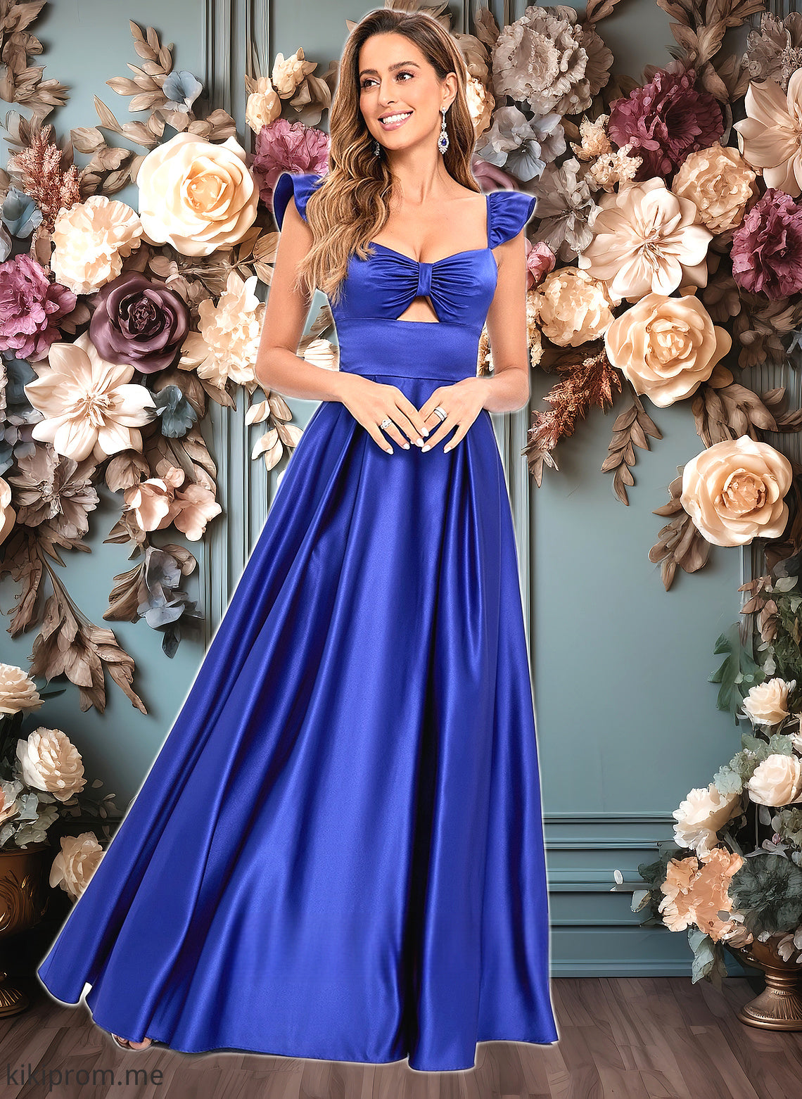 Jade Ball-Gown/Princess Sweetheart Floor-Length Satin Prom Dresses HFP0025859