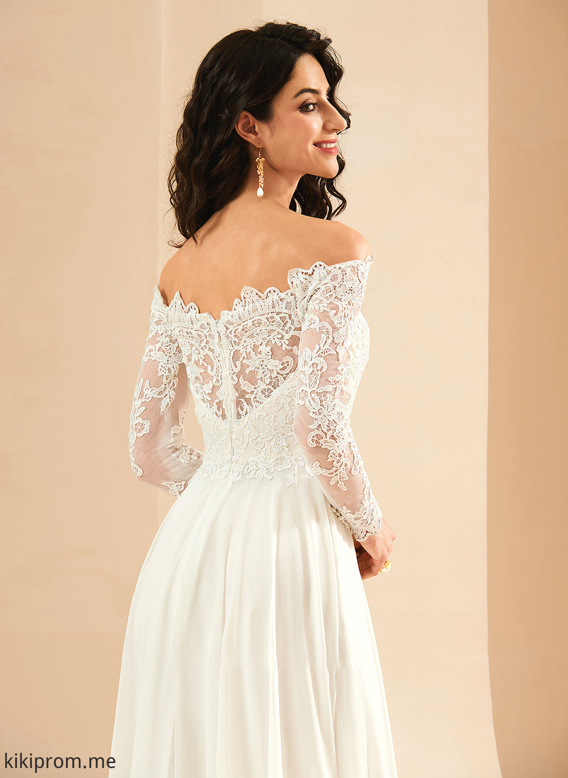 With Train Dress A-Line Lace Julie Sweep Off-the-Shoulder Wedding Dresses Wedding