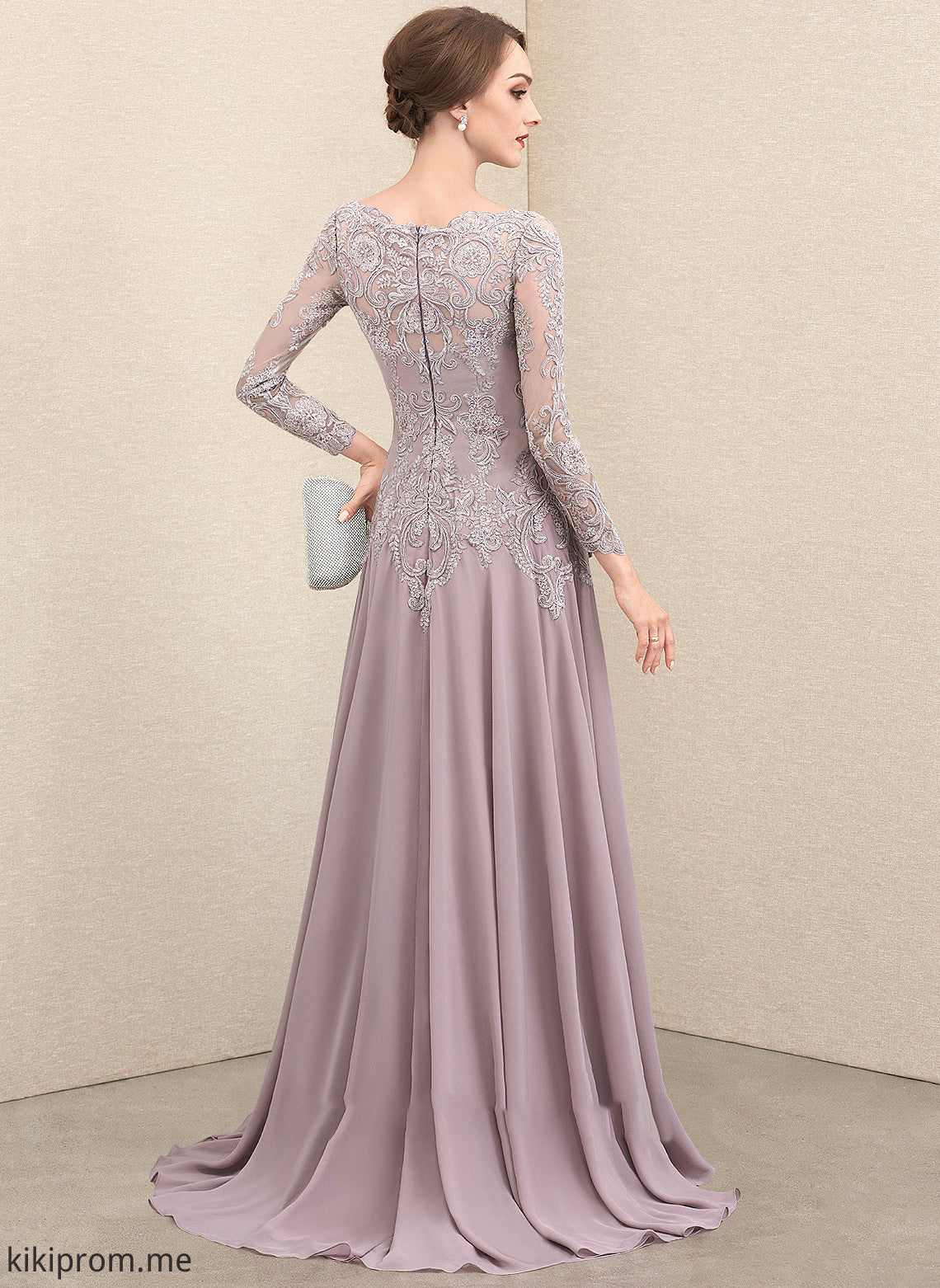 With Chiffon Lace of Mother of the Bride Dresses the Bride Sequins A-Line Dress Neck Train Sweep Krista Scoop Mother