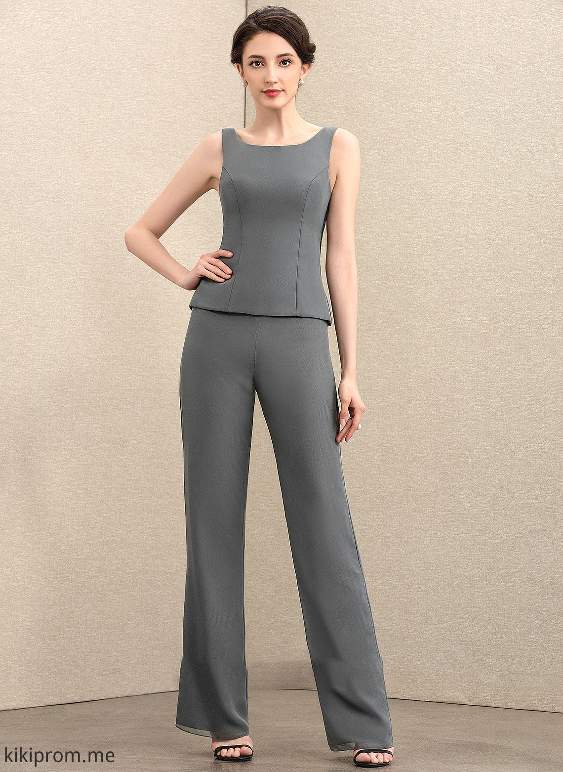 Ankle-Length Alexis of Neck Mother of the Bride Dresses Mother the Chiffon Scoop Bride Jumpsuit/Pantsuit Dress