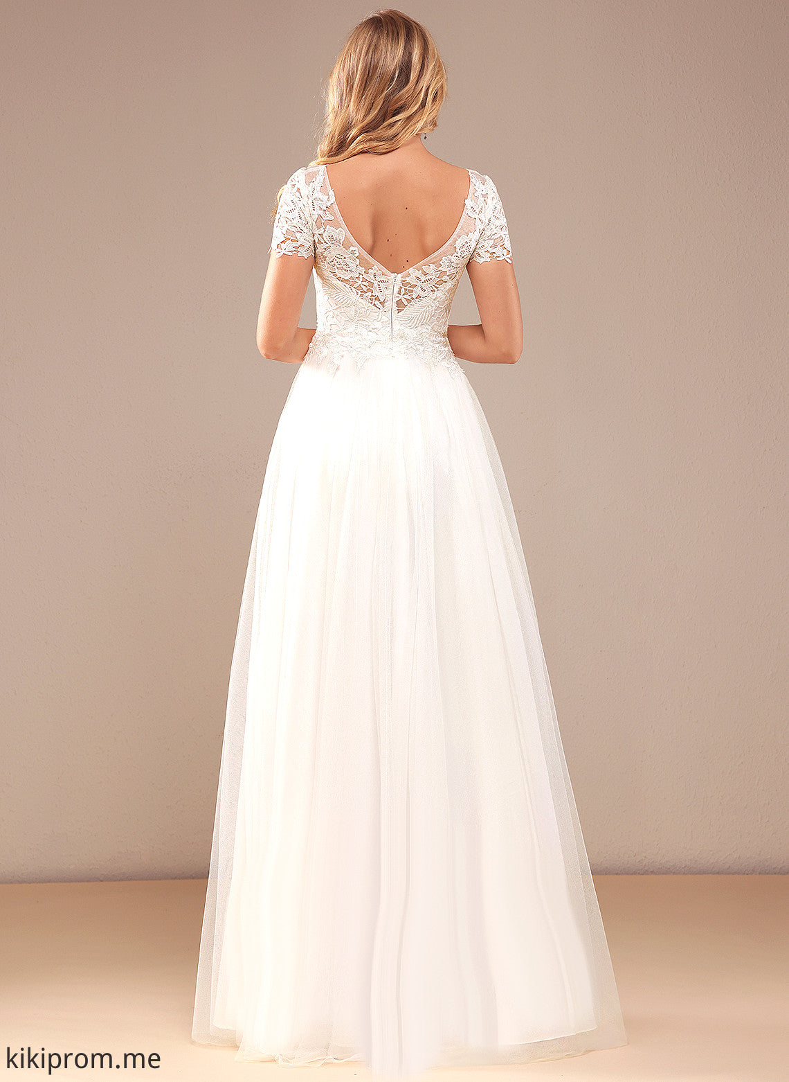 Tulle A-Line Scoop Lace Lace Wedding Dresses With Wedding Floor-Length Neck Alina Dress