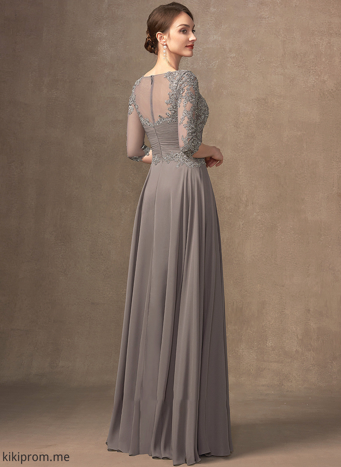 V-neck the A-Line Mother Lace Floor-Length of Beading Chiffon Dress With Kathy Bride Mother of the Bride Dresses Sequins