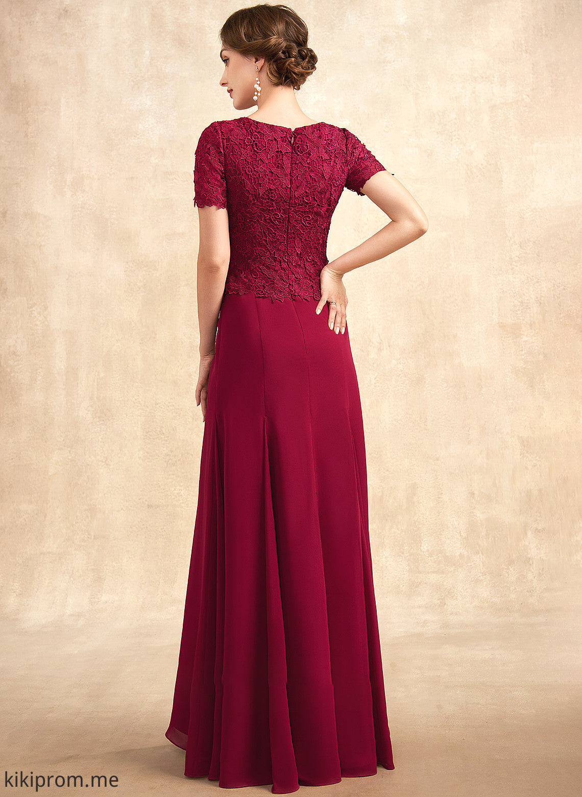 Floor-Length the Haleigh Trumpet/Mermaid Mother of the Bride Dresses Bride Dress of Neck Scoop Mother Chiffon Lace