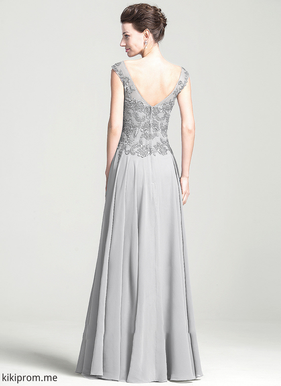 Appliques Mother Dress V-neck of Yasmine Chiffon Bride A-Line With Mother of the Bride Dresses Floor-Length the Lace