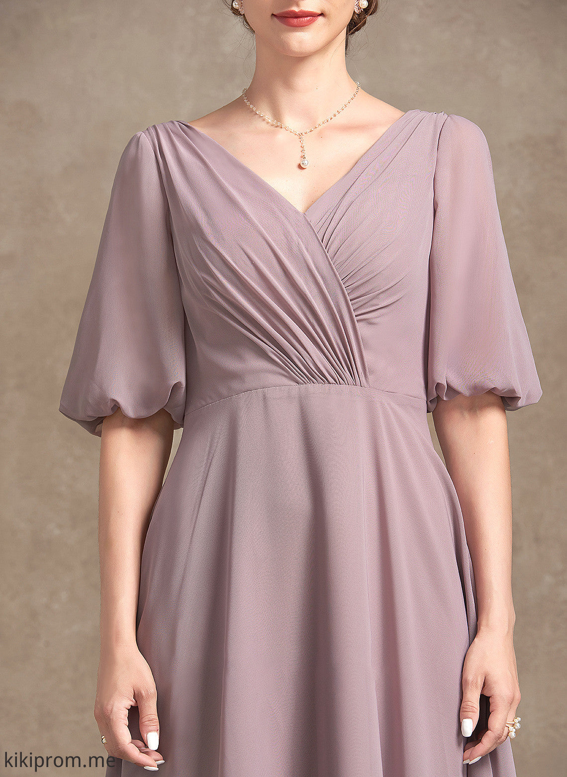 Chiffon Dress Floor-Length Madeline With V-neck the Mother of Mother of the Bride Dresses A-Line Ruffle Bride