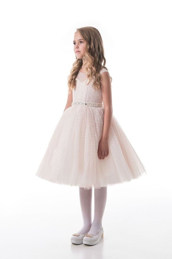 2024 New Arrival Scoop Flower Girl Dresses A Line Tulle PK33RSAS