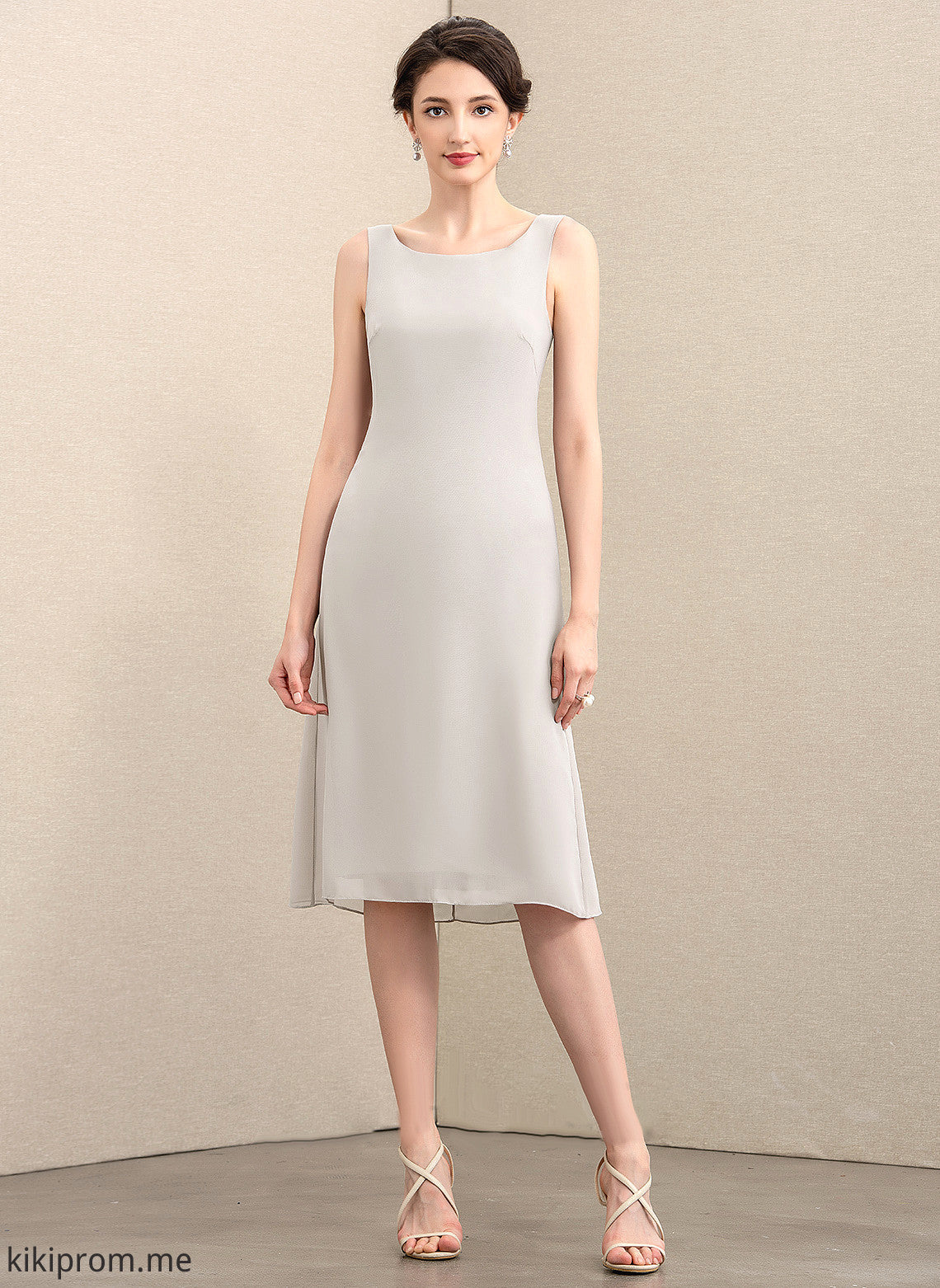 Knee-Length of Dress Bride Neck the Chiffon A-Line Sydnee Scoop Mother of the Bride Dresses Mother