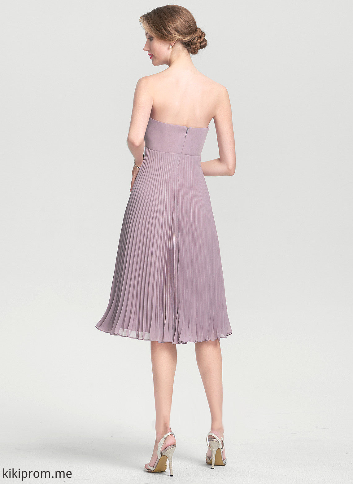 the Mother Bride Dress Pleated With Chiffon Jenny A-Line Sweetheart Mother of the Bride Dresses Knee-Length of