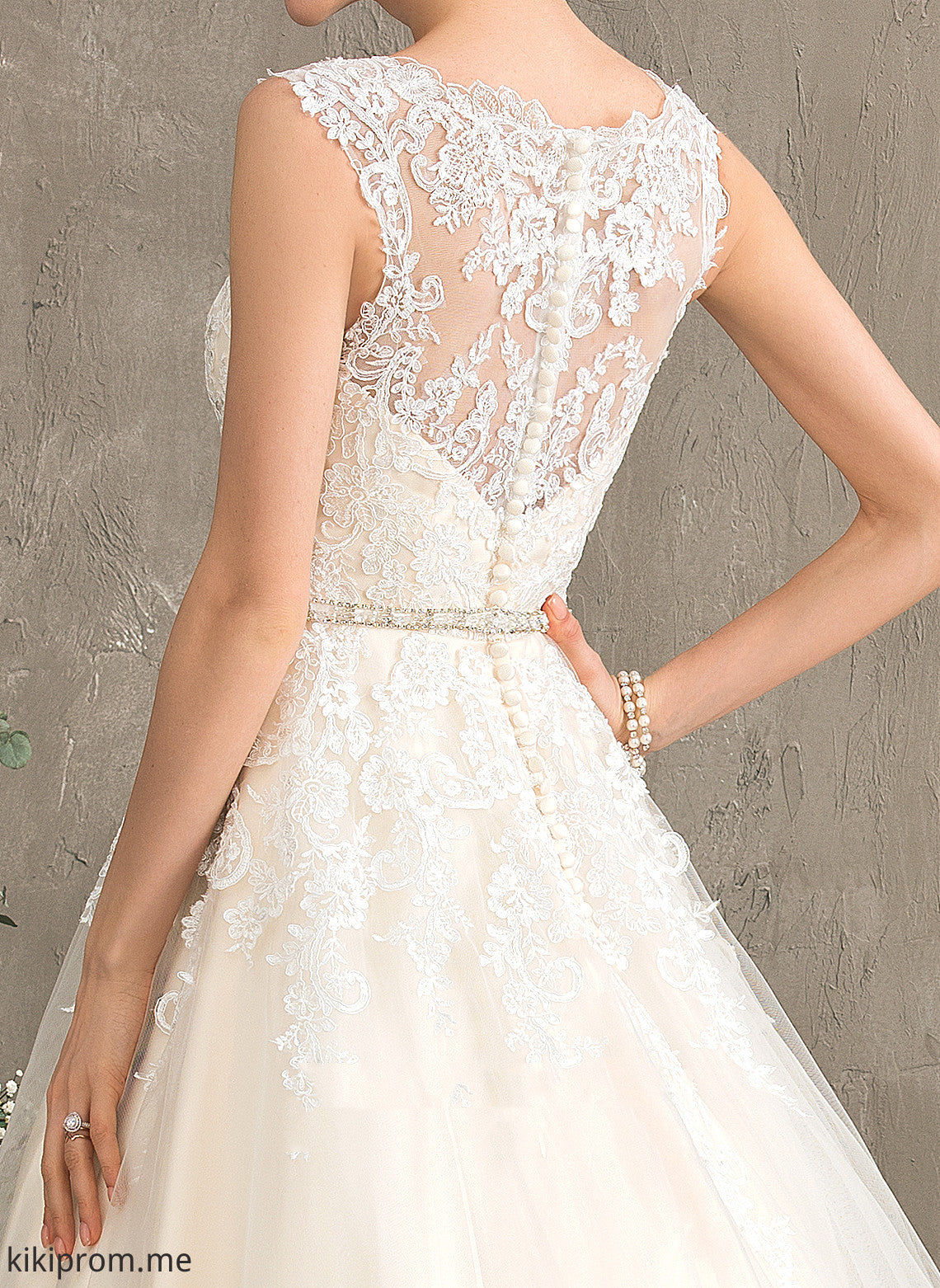 Ball-Gown/Princess Tulle Alanna Court Sweetheart Lace Train Dress Wedding Dresses Wedding Sequins With Beading