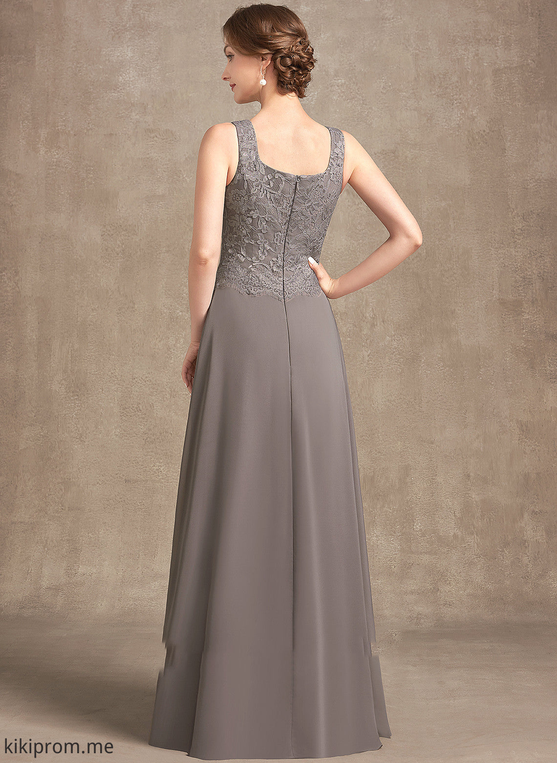 Lace Floor-Length Neckline Bride Keyla Mother Square Dress the of Mother of the Bride Dresses Chiffon A-Line