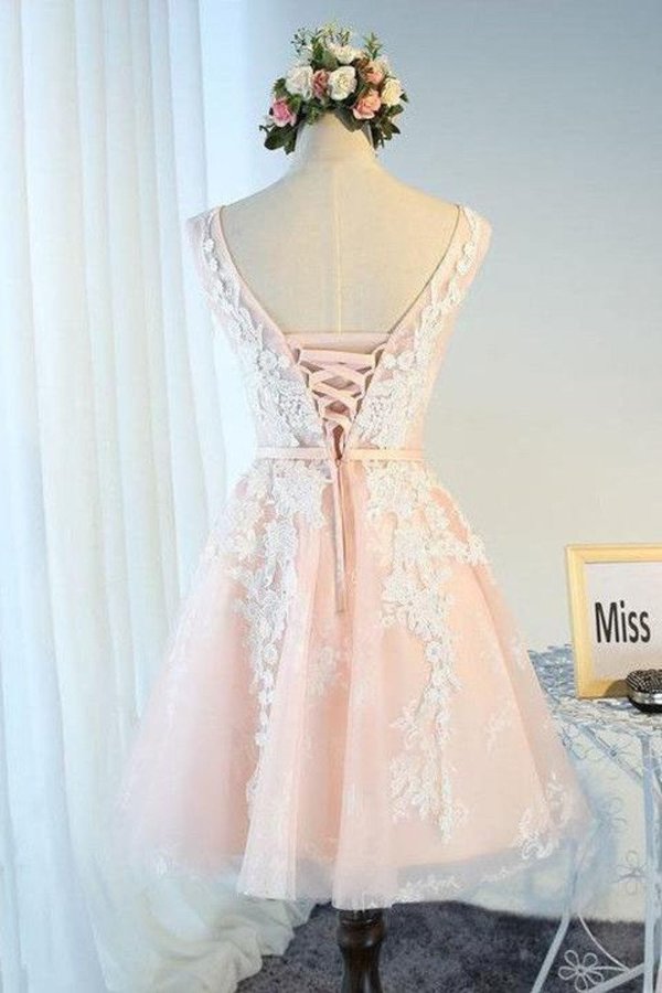 2024 New Arrival Homecoming Dresses A Line Scoop Tulle PNMNEB4T