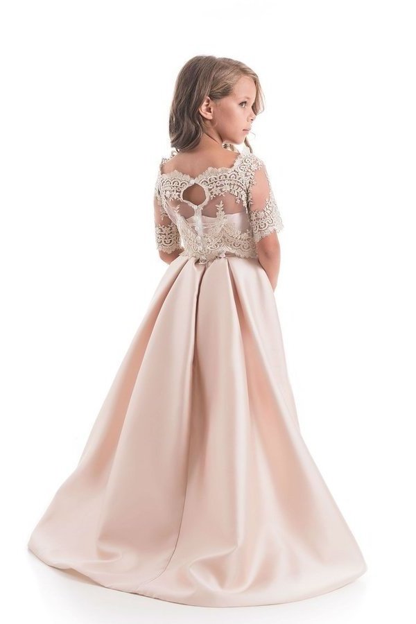 2024 Flower Girl Dresses A Line Sweetheart Satin With Jacket PZSMLC2F