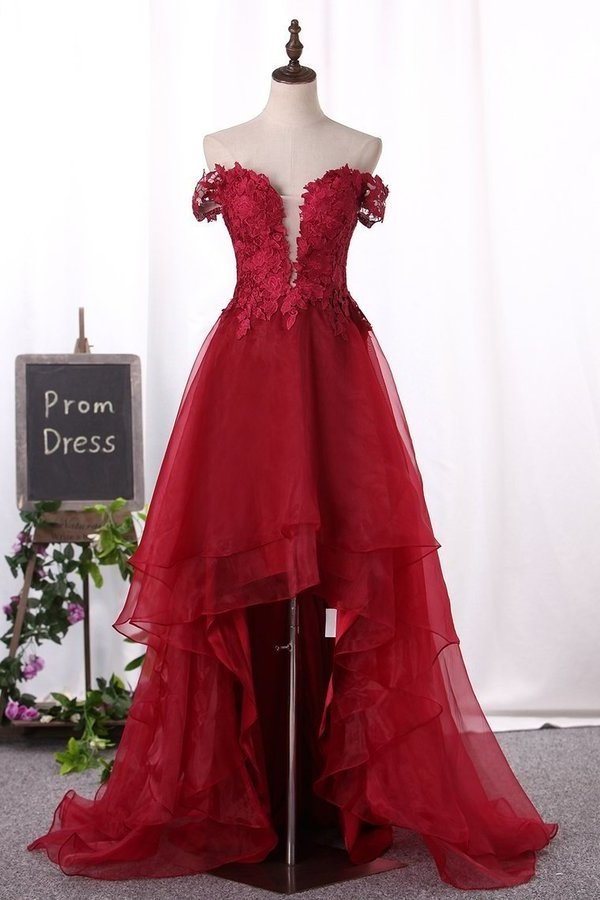 2024 Off The Shoulder Prom Dresses Organza With P87QM9ZC