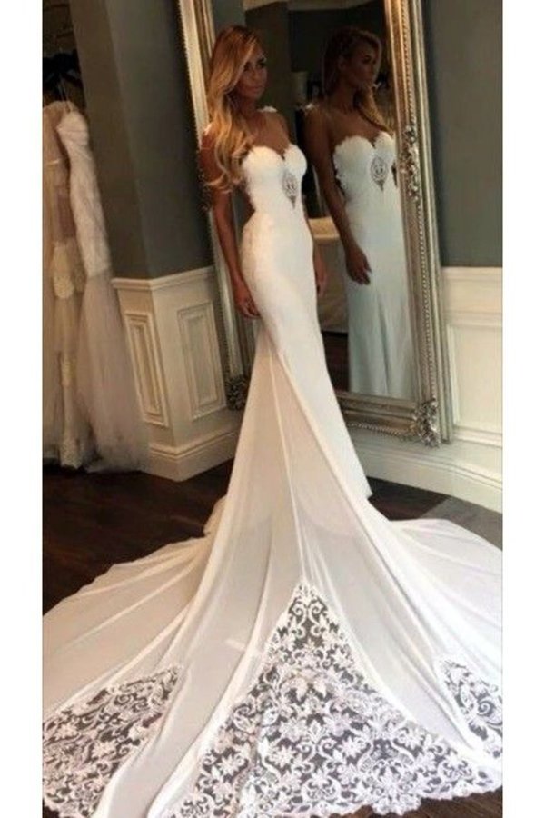 2024 New Arrival Scoop Chiffon Wedding Dresses With PS4KEKG9