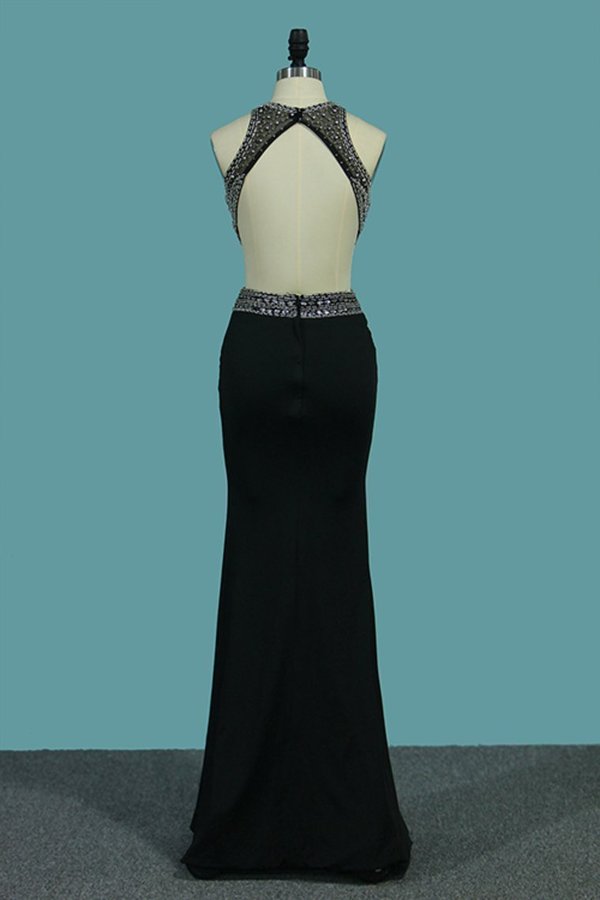 2024 Open Back Scoop With Beads And Slit P269THE6