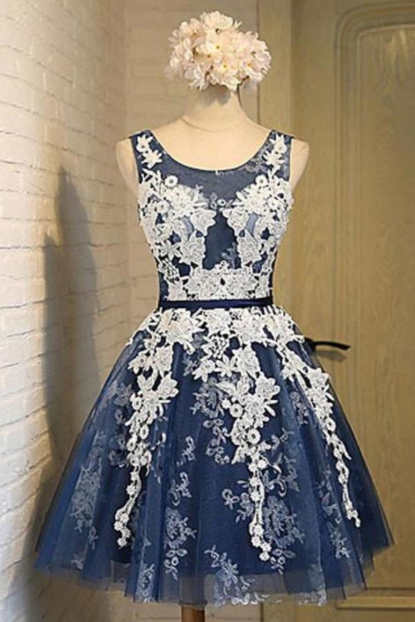 2024 New Arrival Homecoming Dresses A Line Scoop Tulle PNMNEB4T