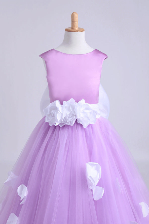 2024 Cute A-Line Ankle-Length Flower Girl Dresses With PQA6PPJ9