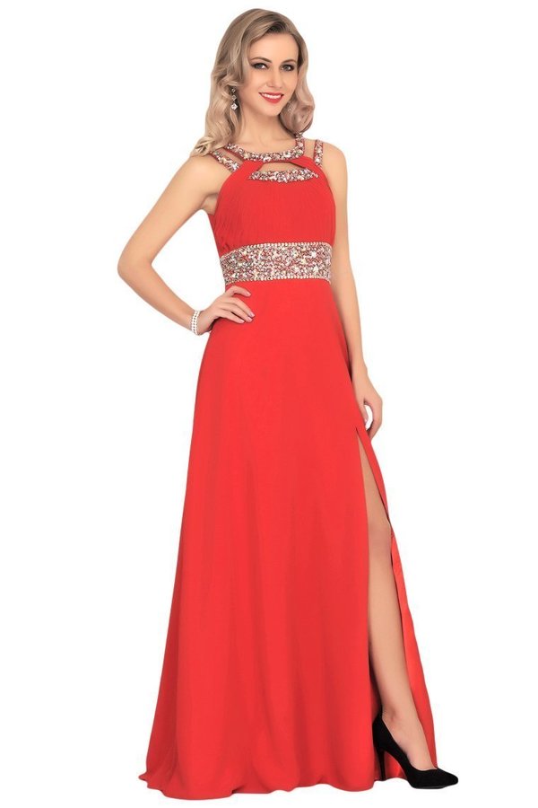 2024 New Arrival Scoop Prom Dresses A Line Chiffon With P1N2XBGS