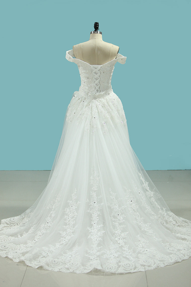 2024 Wedding Dresses Sheath With Applique Sweetheart Detachable Train