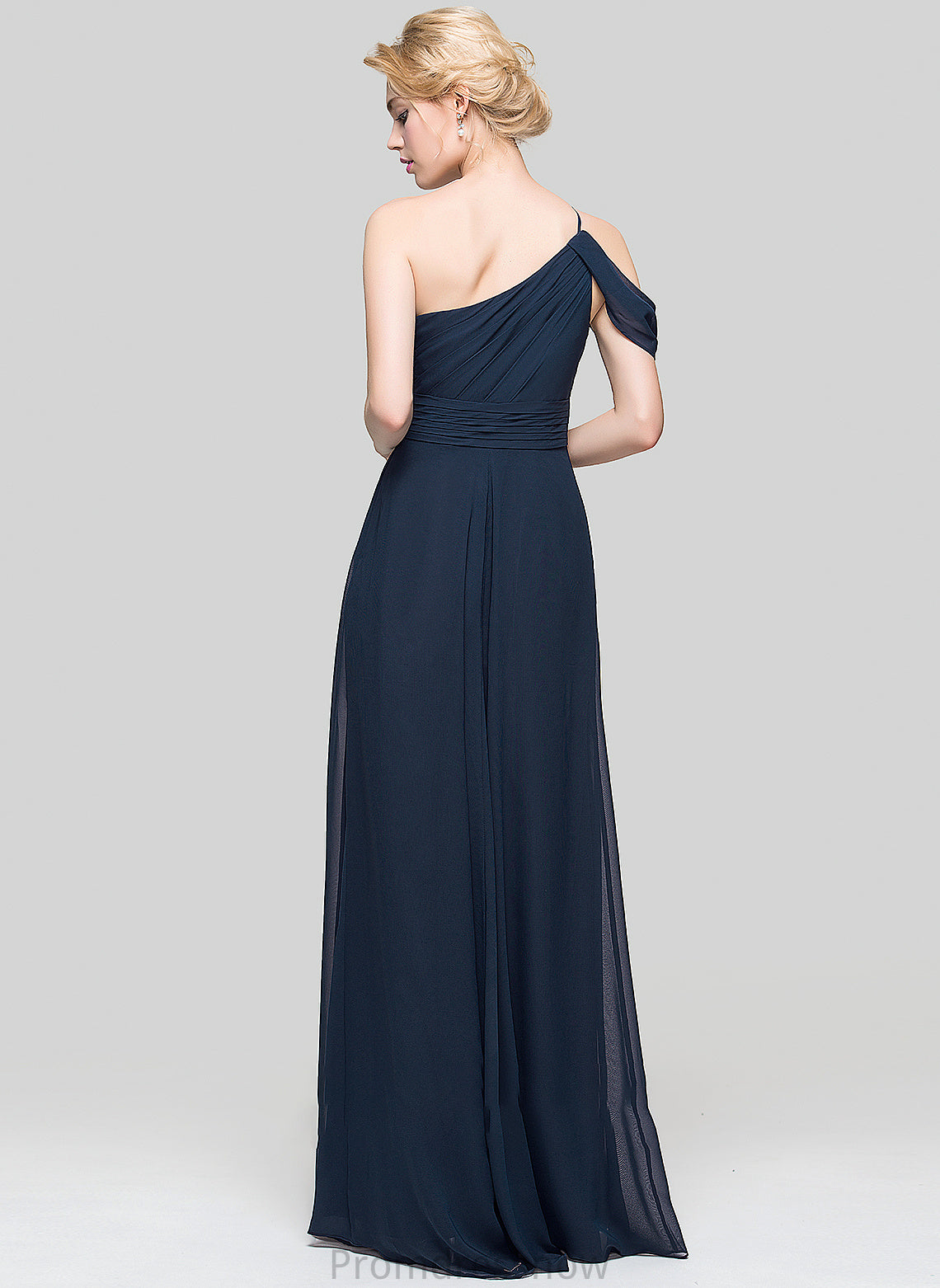 One-Shoulder A-Line Embellishment Floor-Length Length Neckline Silhouette Fabric Ruffle Callie V-Neck Floor Length Bridesmaid Dresses