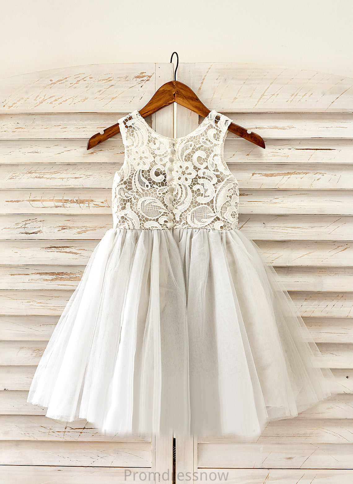 With Tulle Flower Sleeveless A-Line Neck Flower Girl Dresses - Knee-length India Scoop Girl Dress Lace