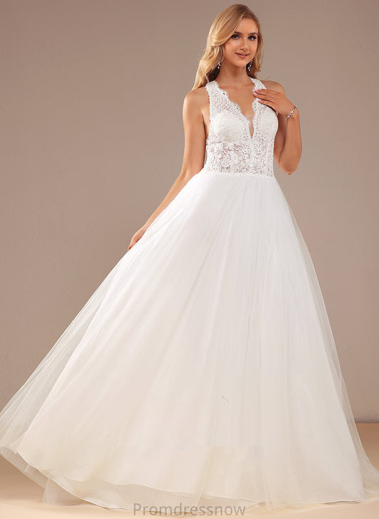 With Tulle Wedding Ball-Gown/Princess Cali Lace Court Wedding Dresses Dress Sequins Train Lace V-neck