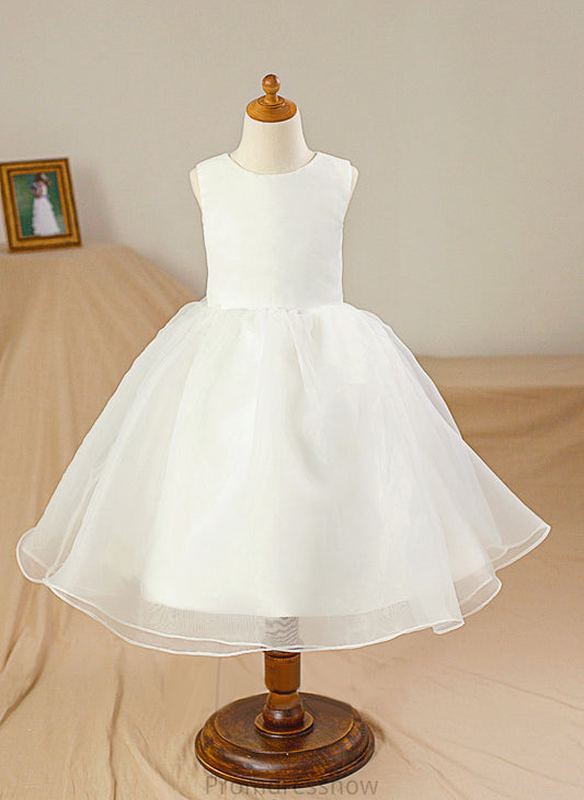 Girl Dress Flower Girl Dresses Flower Sleeveless Scoop Gown - Neck Chaya Ball Knee-length Satin/Tulle