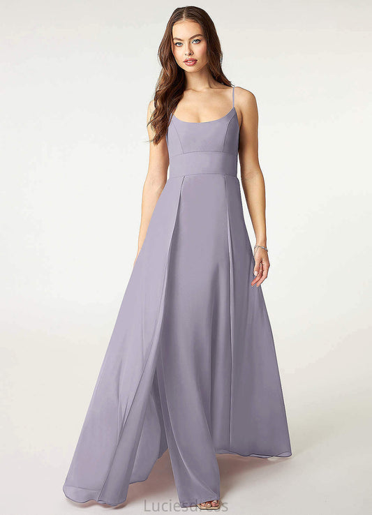 Willa Natural Waist A-Line/Princess V-Neck Floor Length Short Sleeves Bridesmaid Dresses