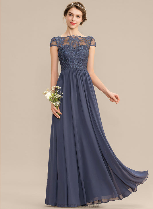 A-Line Silhouette Fabric Neckline Lace Floor-Length Length Straps ScoopNeck Frederica Natural Waist V-Neck Bridesmaid Dresses