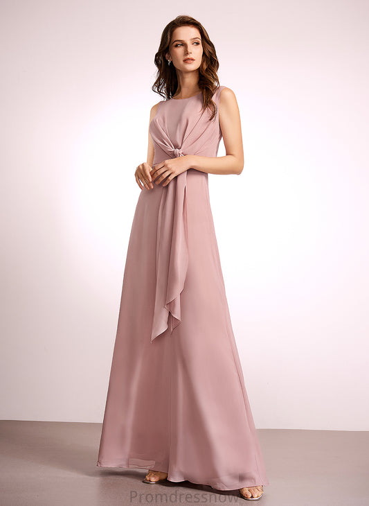 Fabric Floor-Length Silhouette Embellishment Straps Bow(s) Length A-Line Maria Sheath/Column V-Neck Sleeveless Bridesmaid Dresses