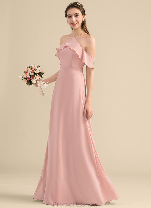 Length Neckline Bow(s) V-neck CascadingRuffles Silhouette Floor-Length A-Line Embellishment Fabric Gill A-Line/Princess Bridesmaid Dresses