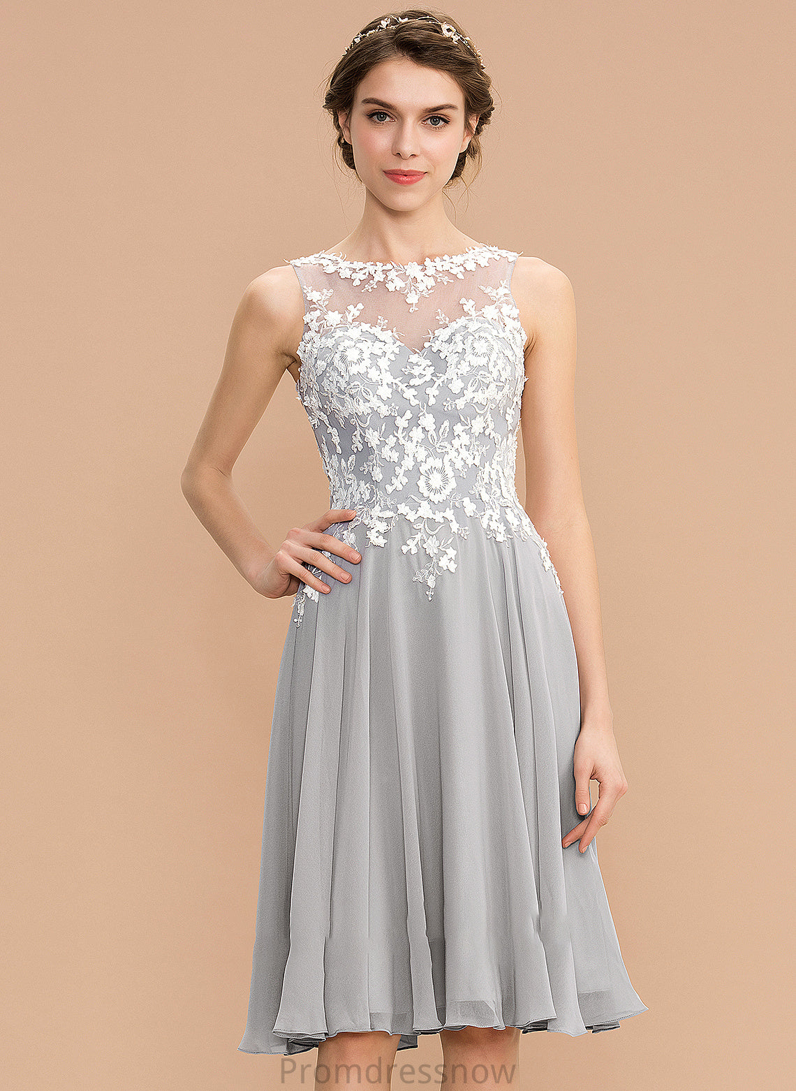 Straps Silhouette Length ScoopNeck A-Line Neckline Knee-Length Fabric Lace Jordan A-Line/Princess Knee Length Bridesmaid Dresses