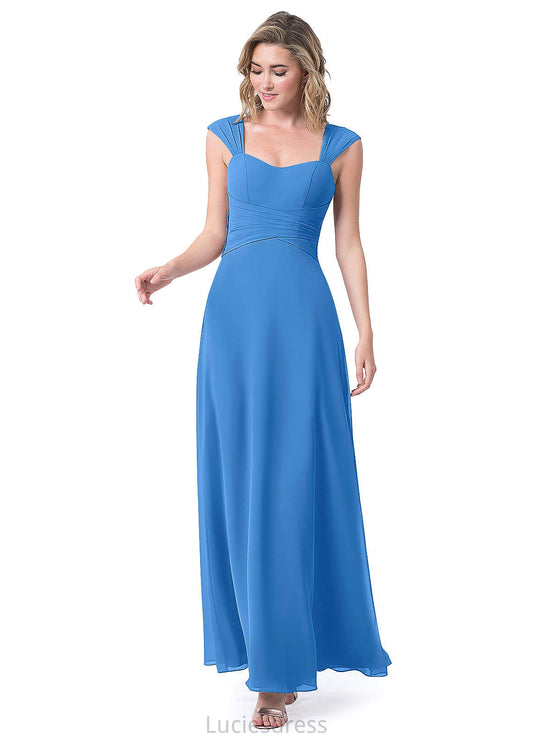 Yamilet A-Line/Princess Floor Length Natural Waist Spaghetti Staps Sleeveless Bridesmaid Dresses