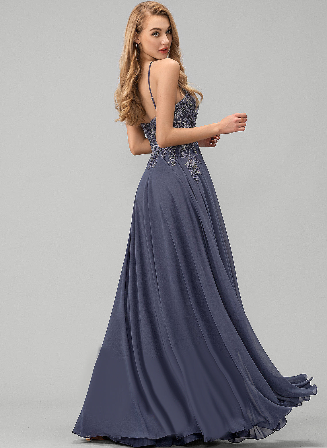 With Prom Dresses Scoop Chiffon A-Line Brooklyn Floor-Length Sequins