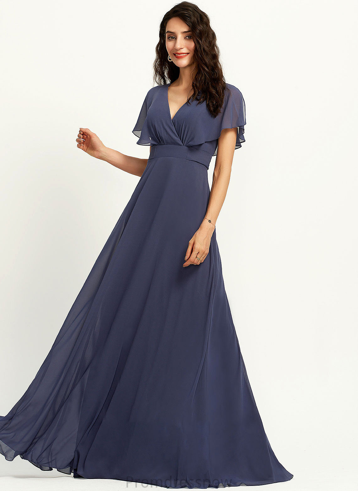 V-neck Straps Neckline Fabric Length A-Line Floor-Length Silhouette Maria Sleeveless Sweetheart Floor Length Bridesmaid Dresses