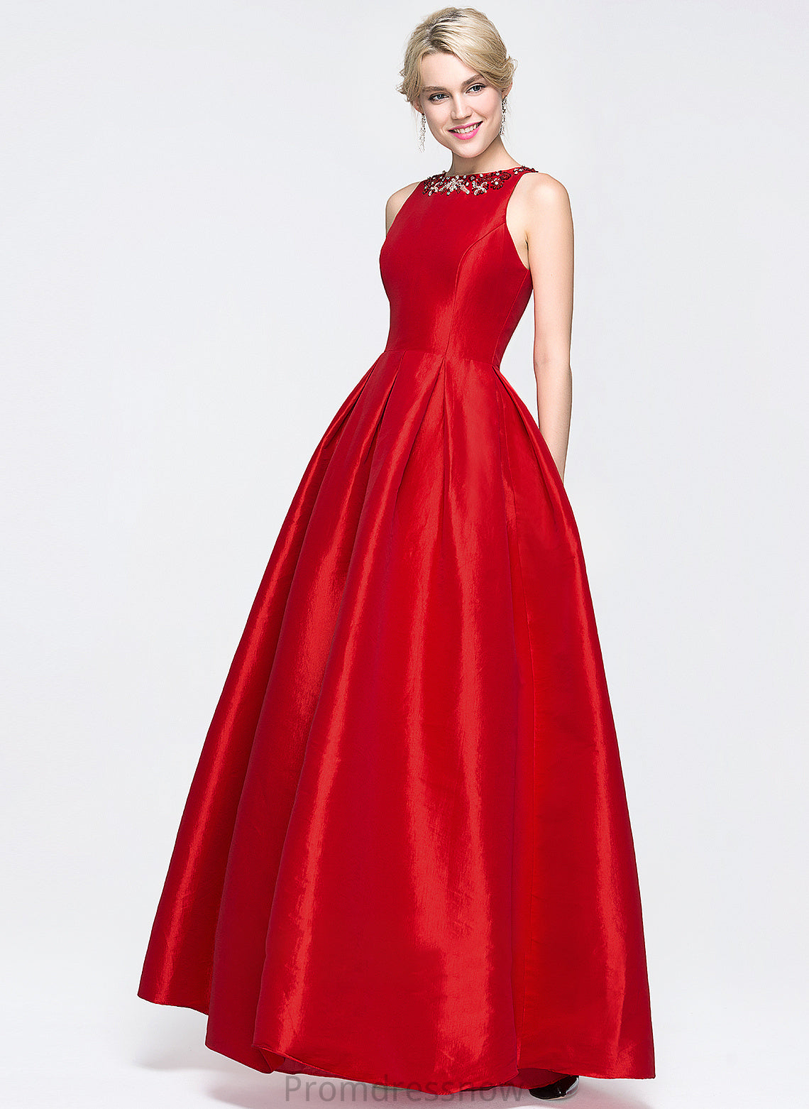 With Prom Dresses Sequins Neck Scoop Taffeta Ball-Gown/Princess Beading Tia Floor-Length