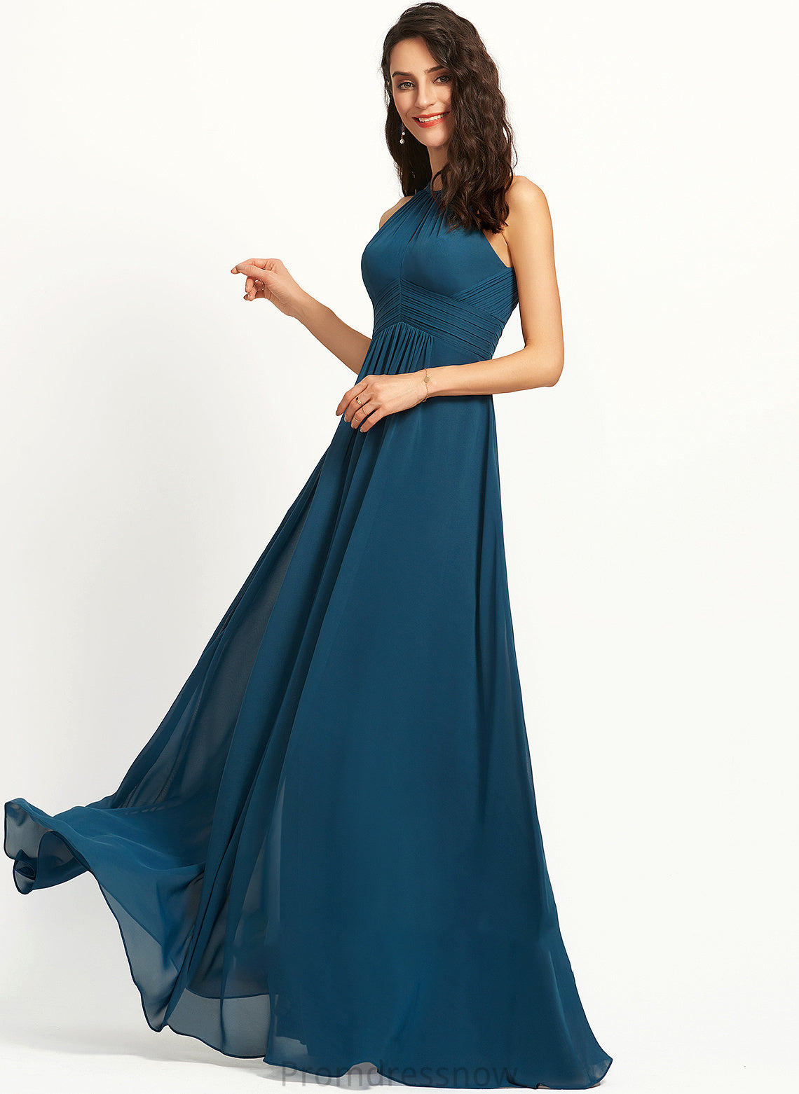 ScoopNeck Floor-Length Embellishment Silhouette Neckline Ruffle Length Fabric A-Line Thalia Sheath/Column Floor Length Bridesmaid Dresses