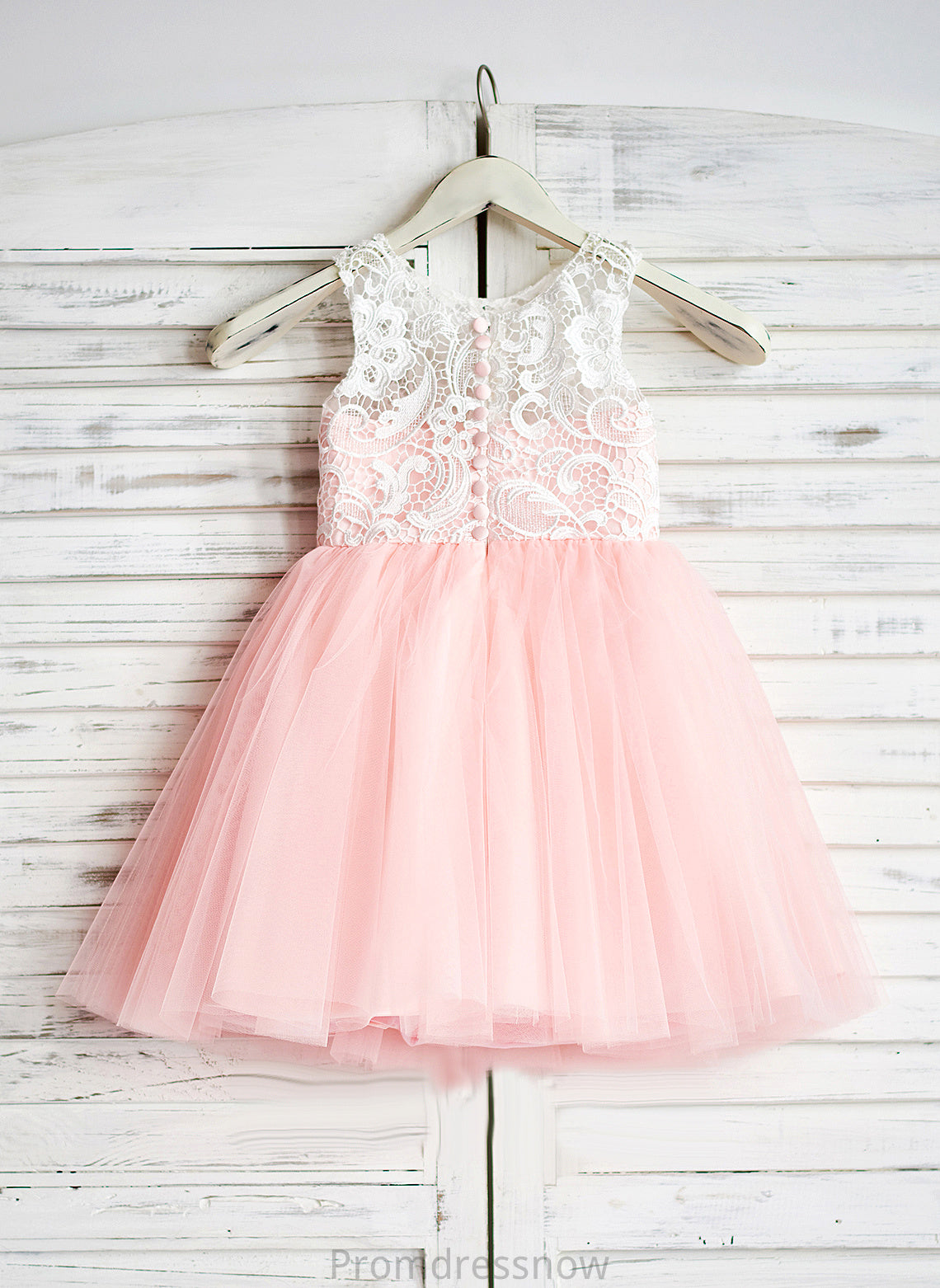 With Tulle Flower Sleeveless A-Line Neck Flower Girl Dresses - Knee-length India Scoop Girl Dress Lace