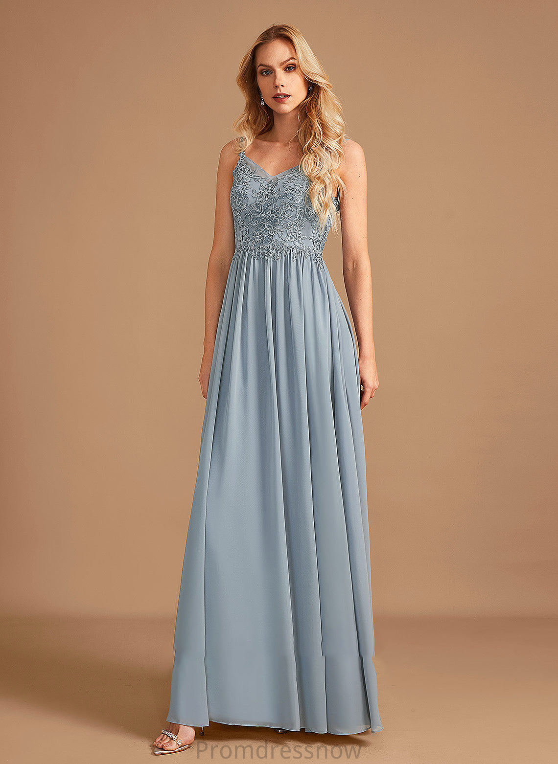 Fabric Silhouette Floor-Length A-Line V-neck Length Neckline Embellishment Ruffle Kenya Floor Length Sleeveless Bridesmaid Dresses