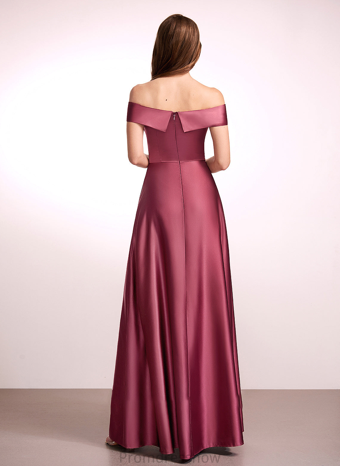 Floor-Length Neckline Fabric Length Embellishment Silhouette SplitFront Off-the-Shoulder A-Line Kathleen Floor Length A-Line/Princess Bridesmaid Dresses