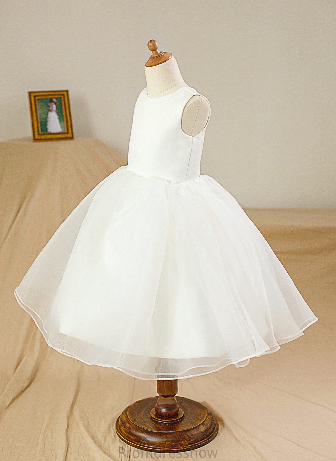 Girl Dress Flower Girl Dresses Flower Sleeveless Scoop Gown - Neck Chaya Ball Knee-length Satin/Tulle