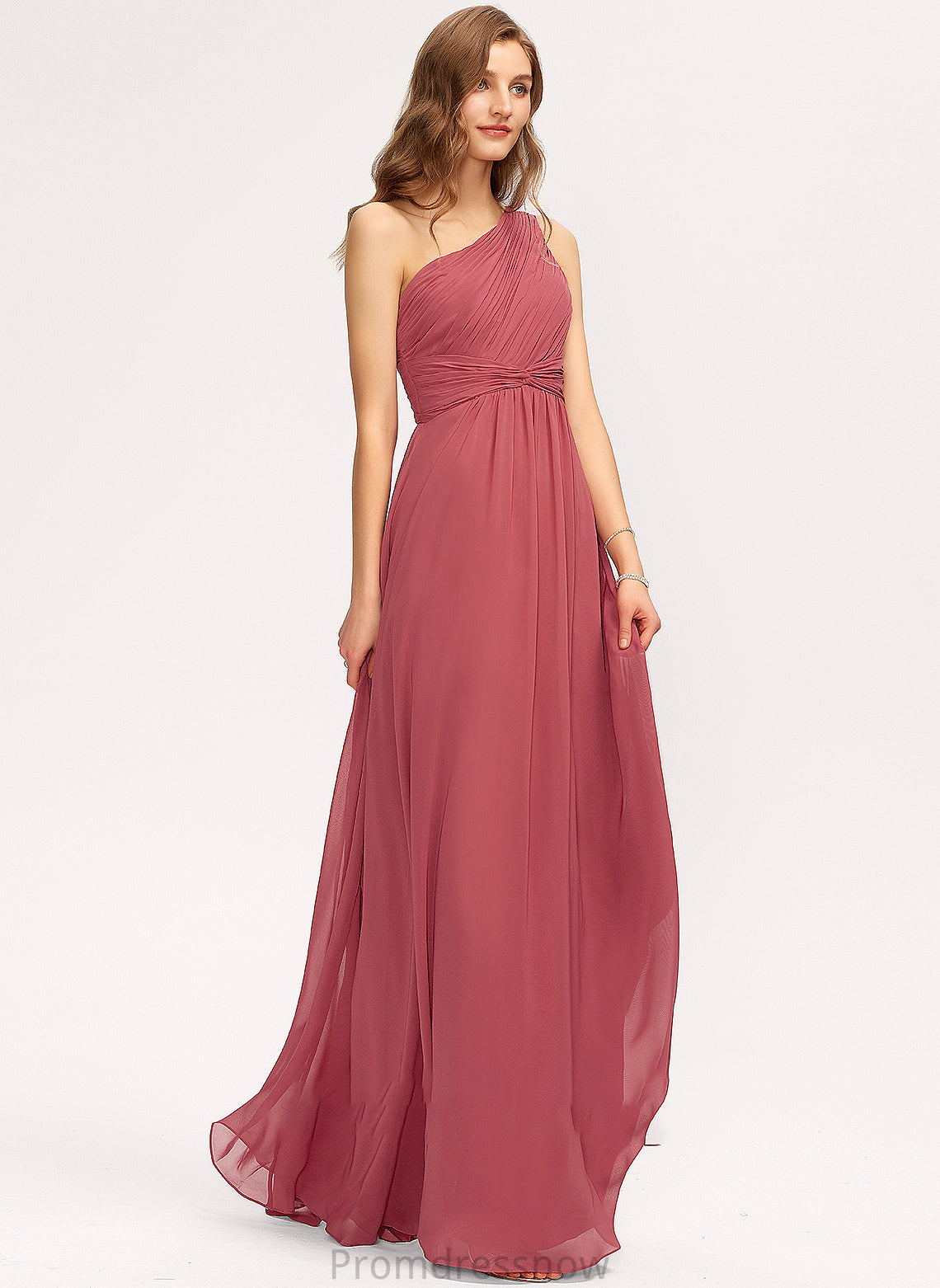 Embellishment Neckline Silhouette Ruffle One-Shoulder Floor-Length Length Fabric A-Line Hanna A-Line/Princess Floor Length Bridesmaid Dresses