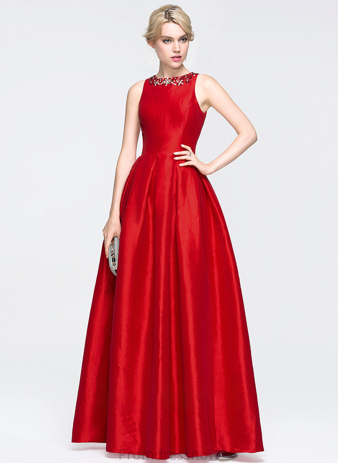 With Prom Dresses Sequins Neck Scoop Taffeta Ball-Gown/Princess Beading Tia Floor-Length