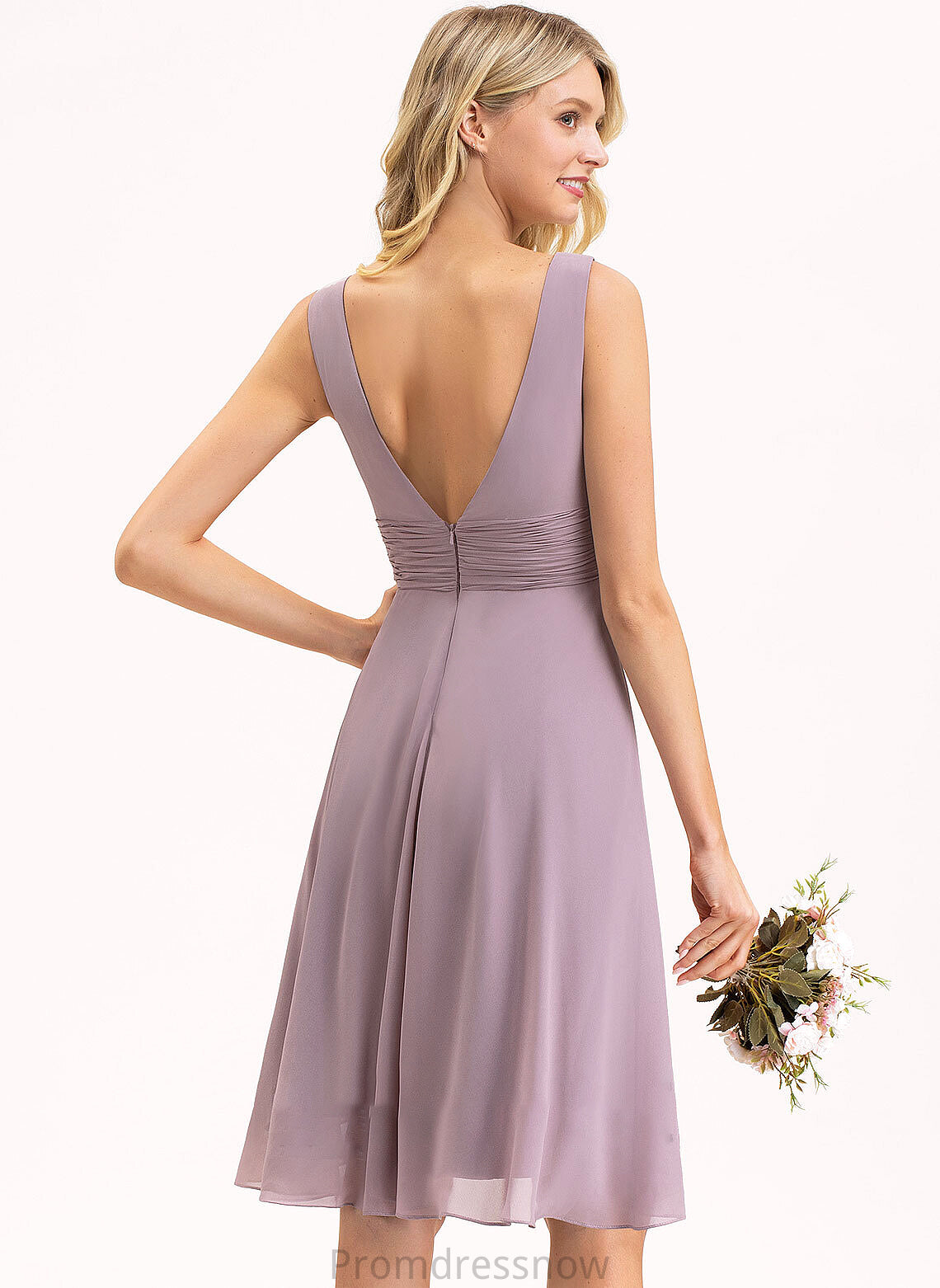 Length V-neck Fabric Neckline Ruffle Asymmetrical A-Line Silhouette Embellishment Pancy Sleeveless Sweetheart Bridesmaid Dresses