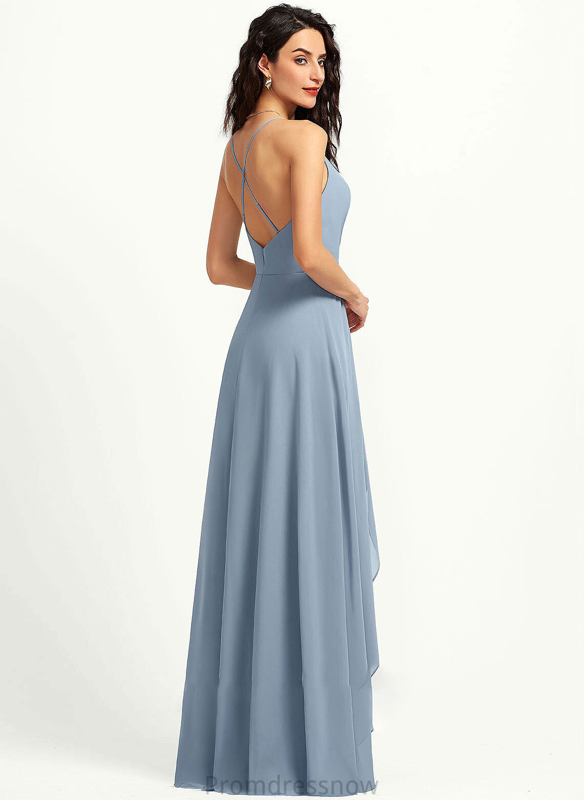 Neckline Fabric A-Line Length Straps Silhouette Asymmetrical V-neck Kaylin Spandex Off The Shoulder Trumpet/Mermaid Bridesmaid Dresses