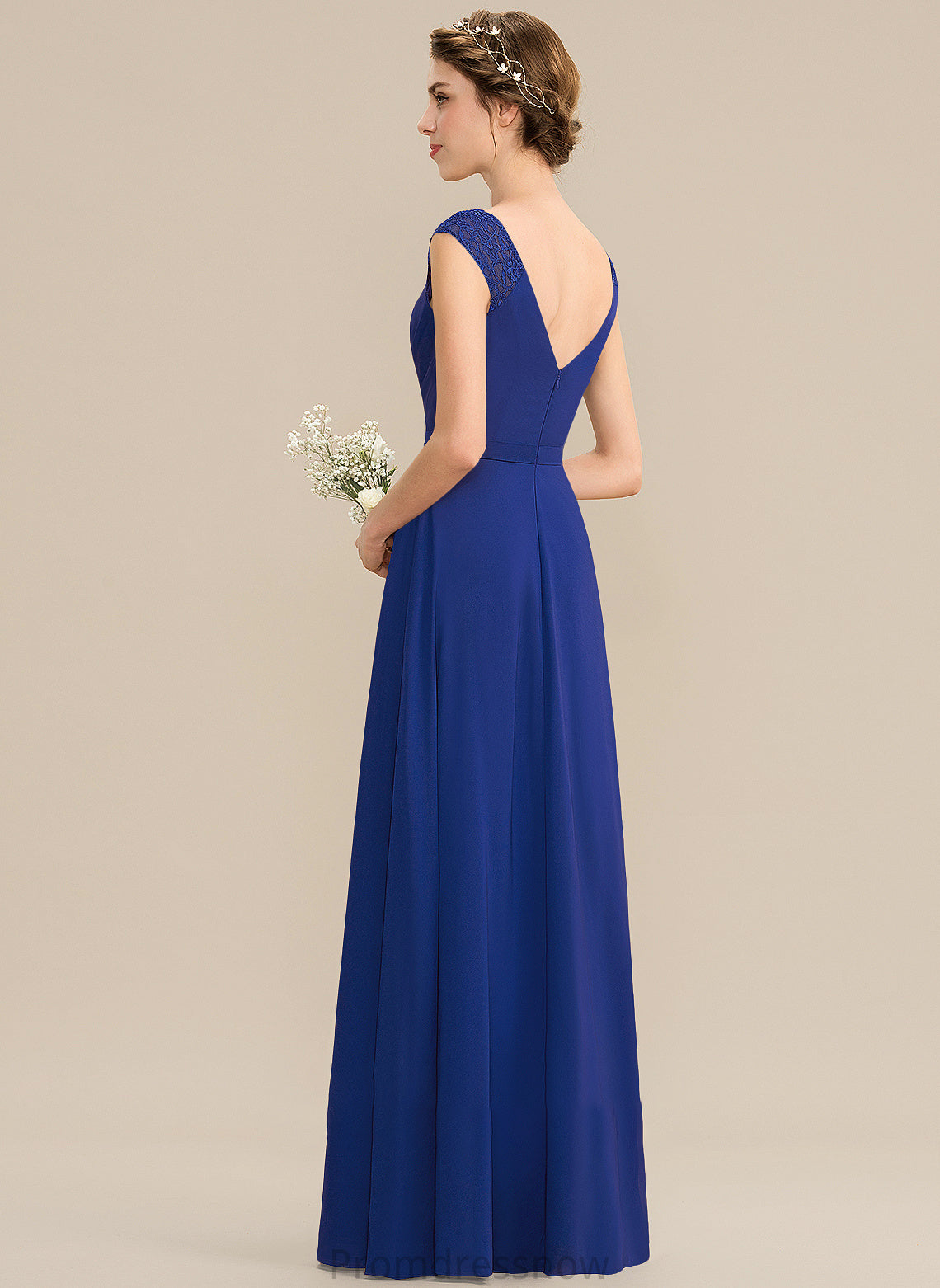 A-Line Neckline SplitFront Ruffle Floor-Length Length Silhouette Fabric Embellishment V-neck Gabrielle Floor Length Bridesmaid Dresses